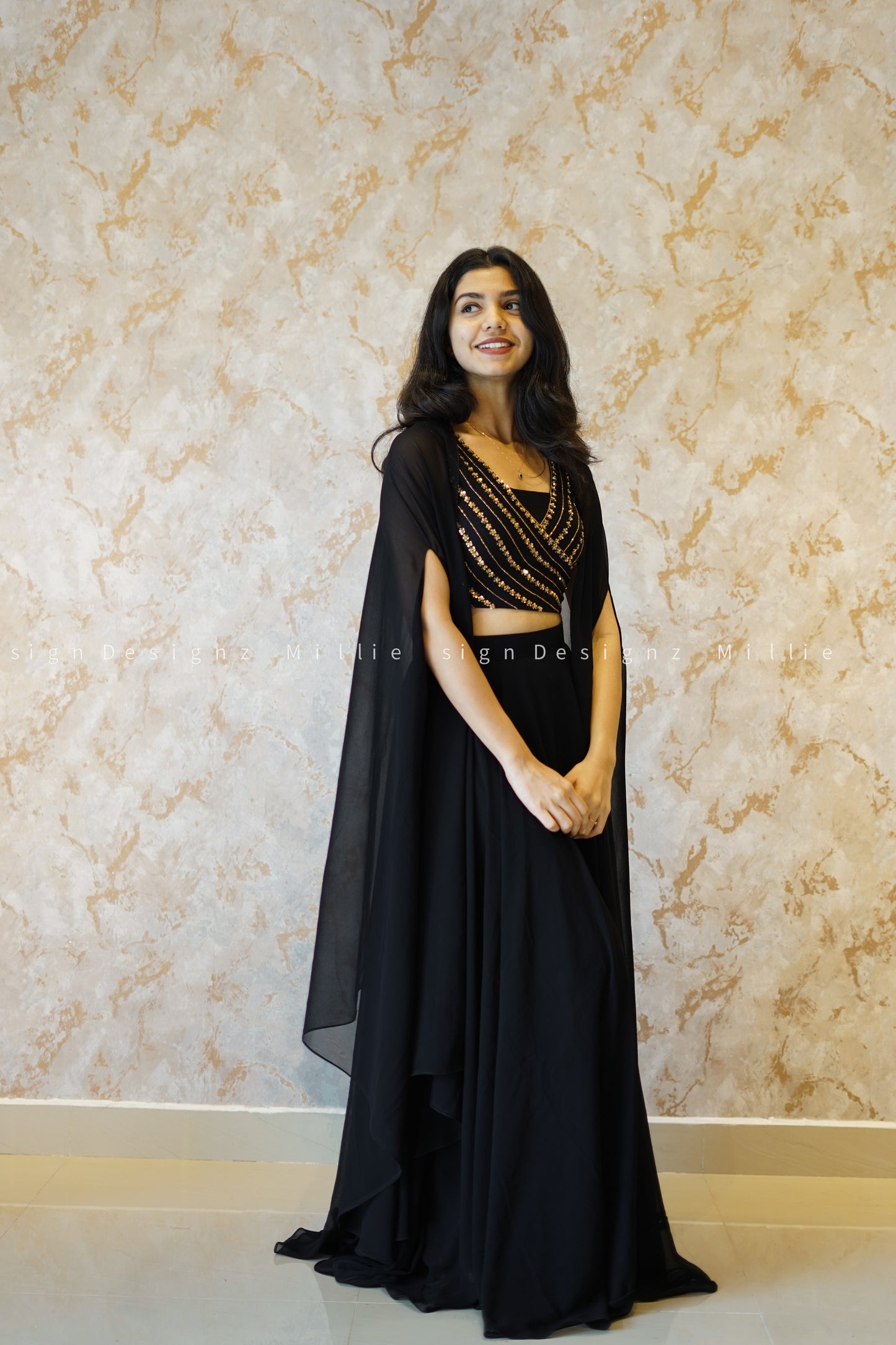 Skirt Crop Top Shrug (MSD-028)