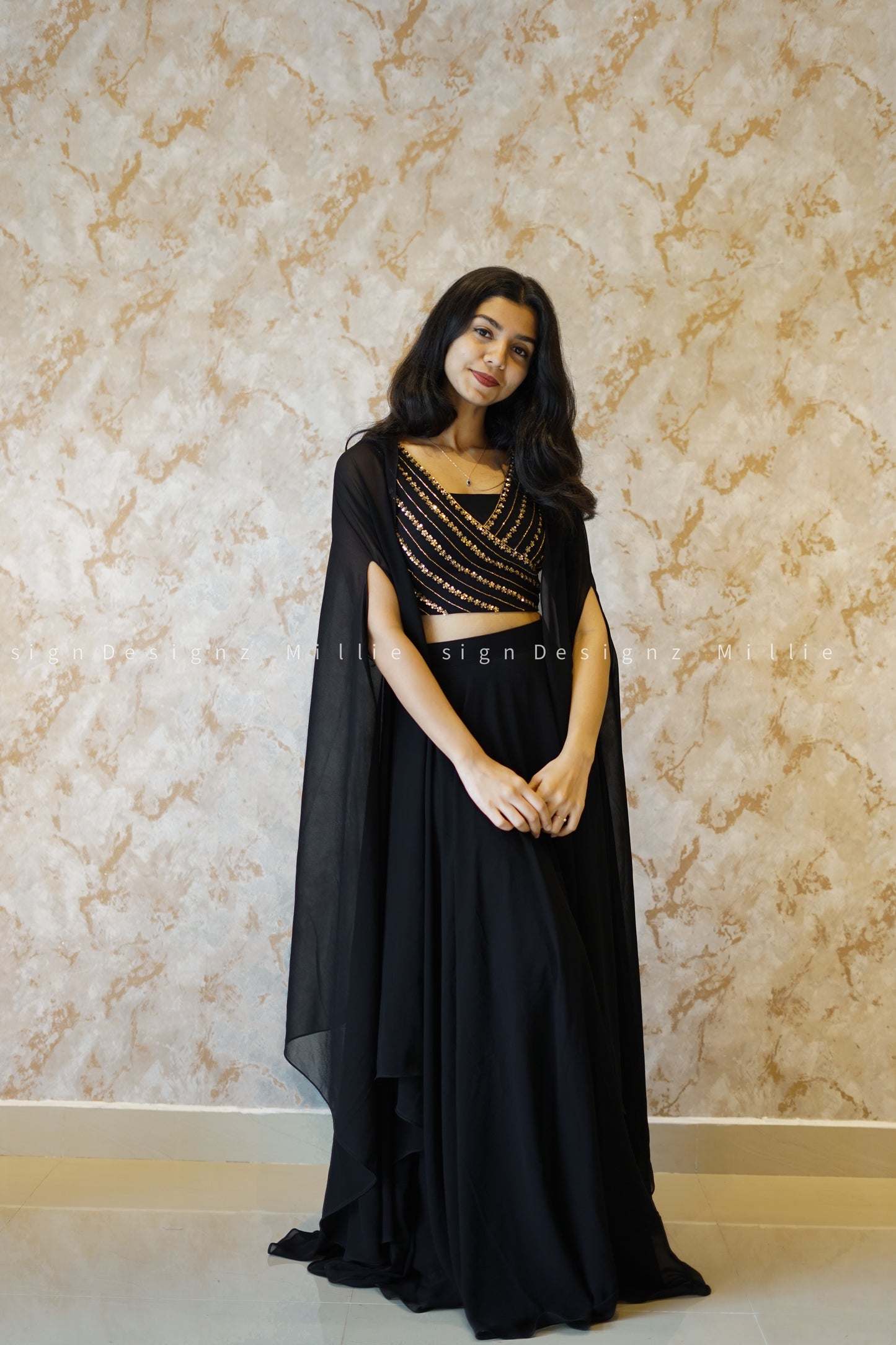 Skirt Crop Top Shrug (MSD-028)
