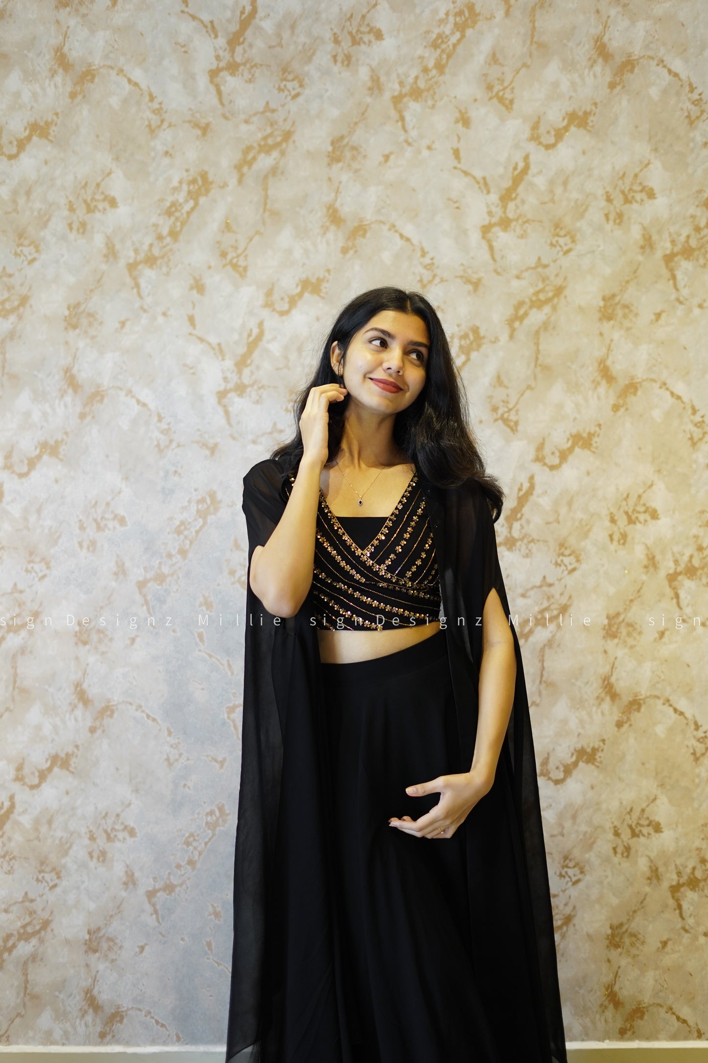 Skirt Crop Top Shrug (MSD-028)