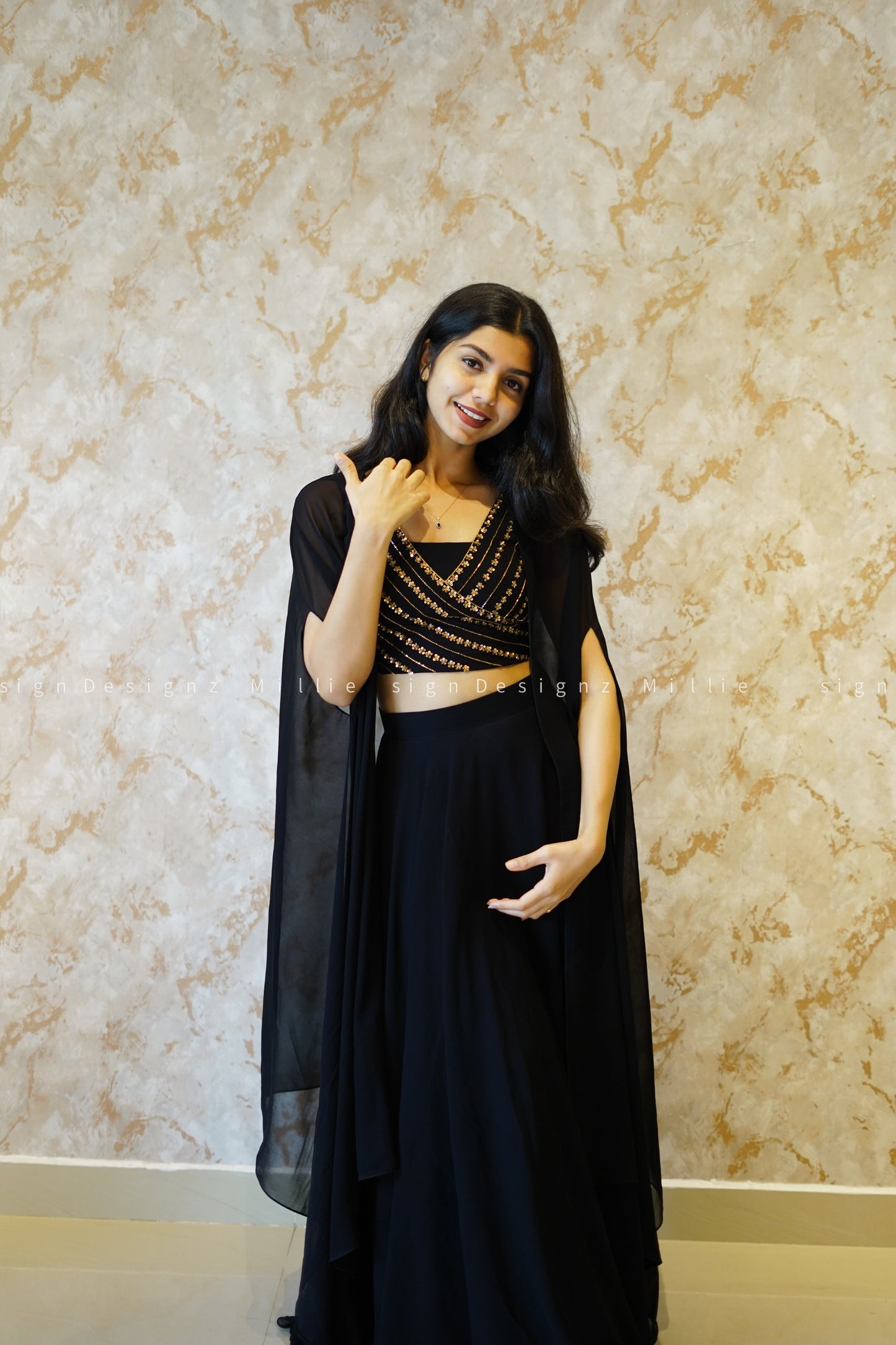 Skirt Crop Top Shrug (MSD-028)