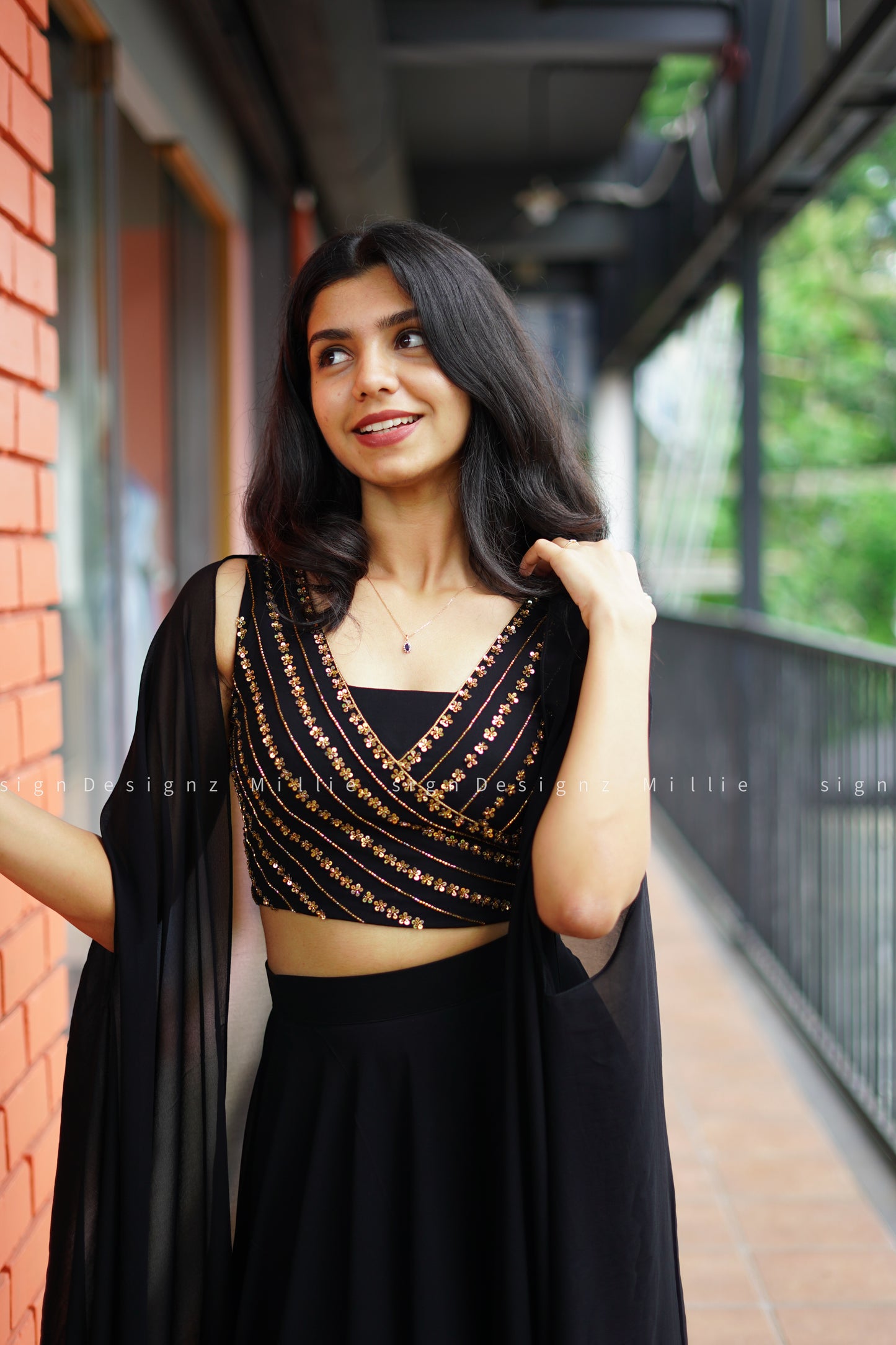 Skirt Crop Top Shrug (MSD-028)
