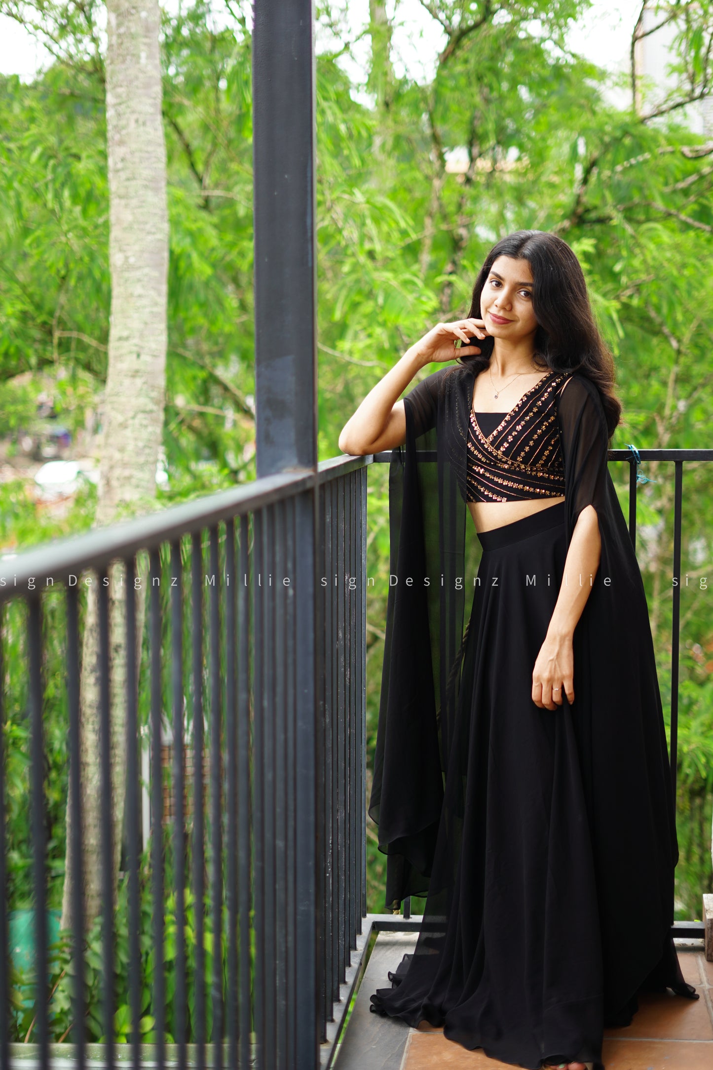 Skirt Crop Top Shrug (MSD-028)