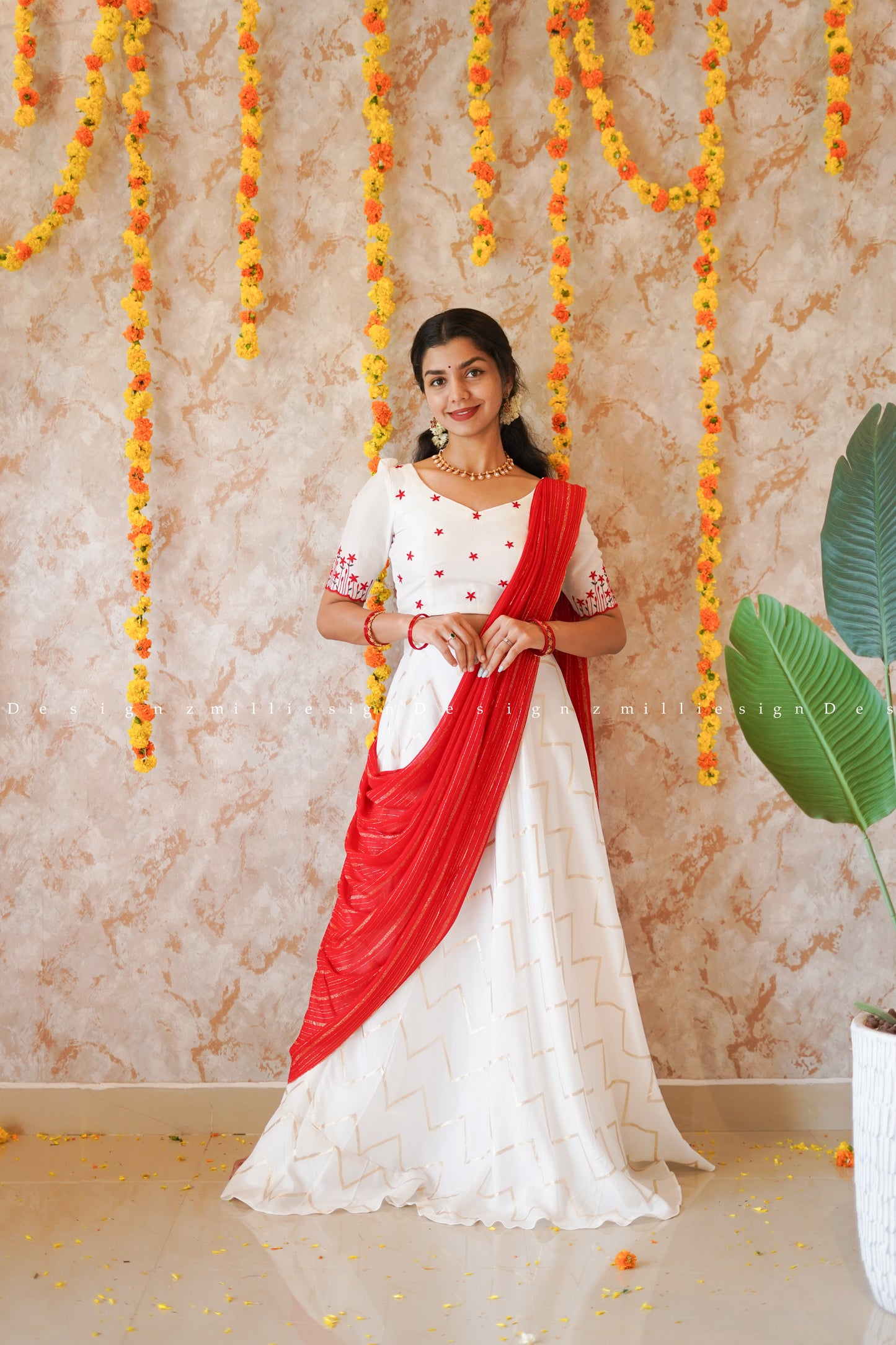 Skirt and Crop Top Dupatta (MSD-067)