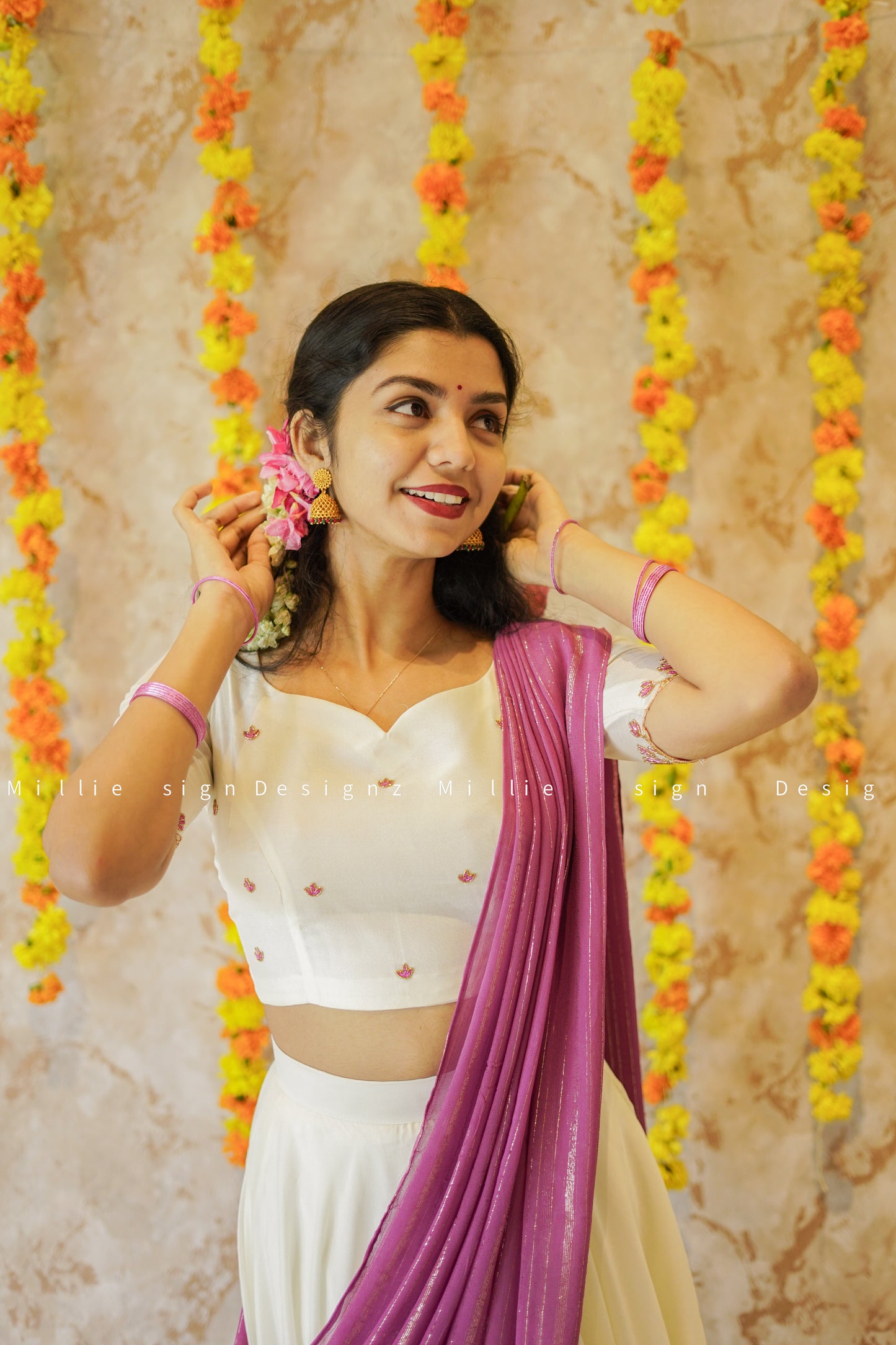 Skirt and Crop Top Dupatta (MSD-062)