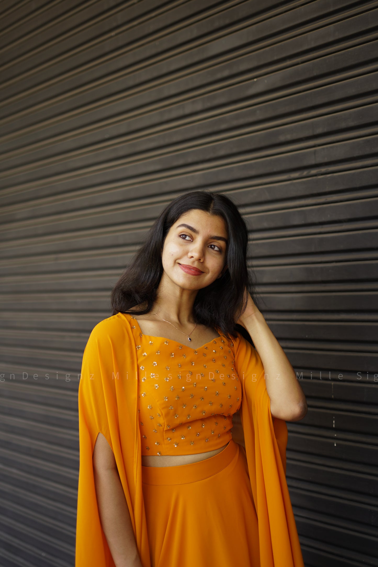 Skirt Crop Top Shrug (MSD-027)