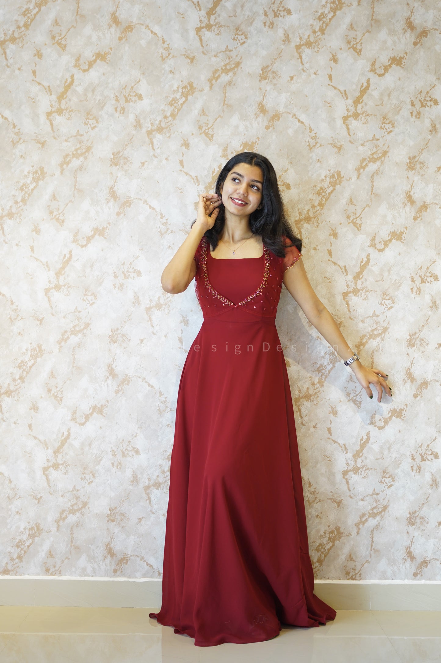 Designer Gown with Handwork Jacket (MSD-02)
