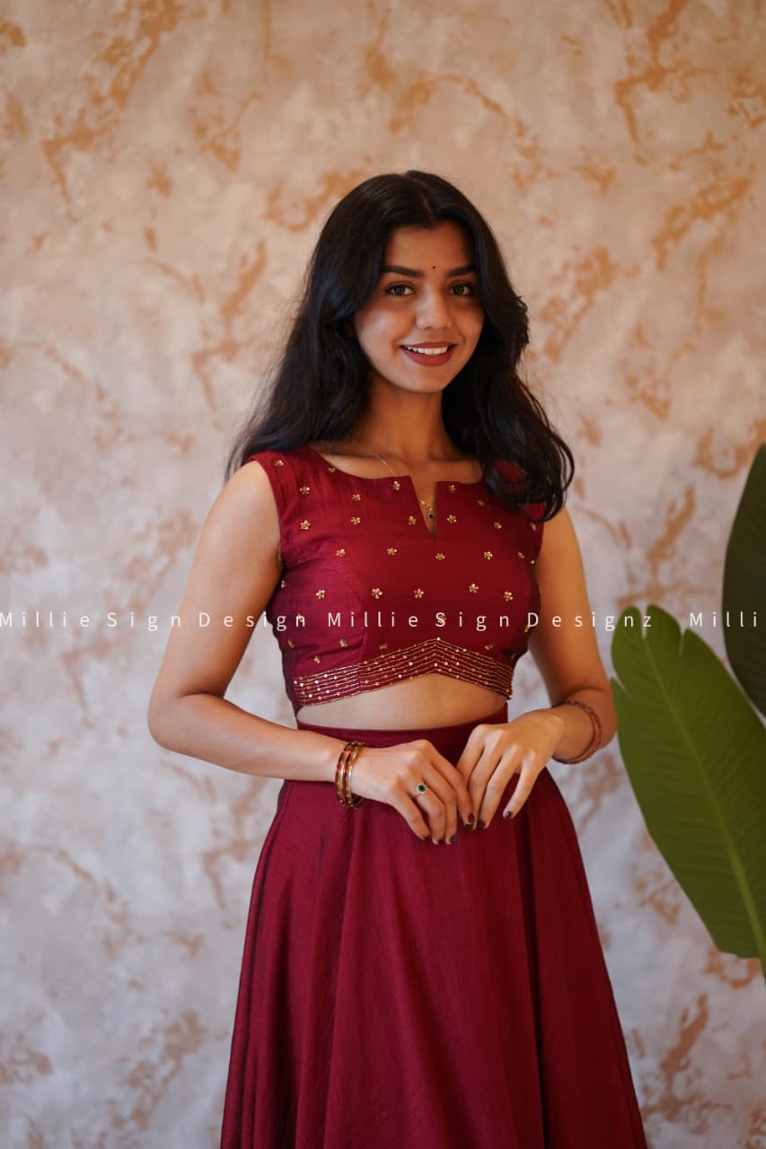 Skirt and Crop Top (MSD-075)