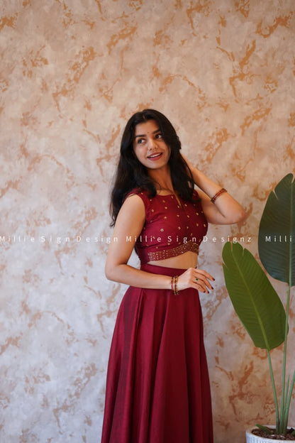 Skirt and Crop Top (MSD-075)